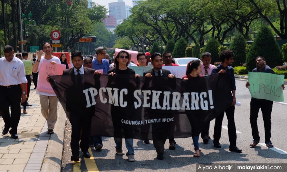 In April 2019, A group of activists marched to Parliament, pushing the then Pakatan Harapan government for the establishment of the IPCMC