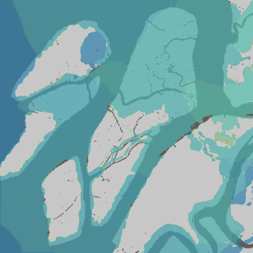 Maximum sea level rise in year 2060.