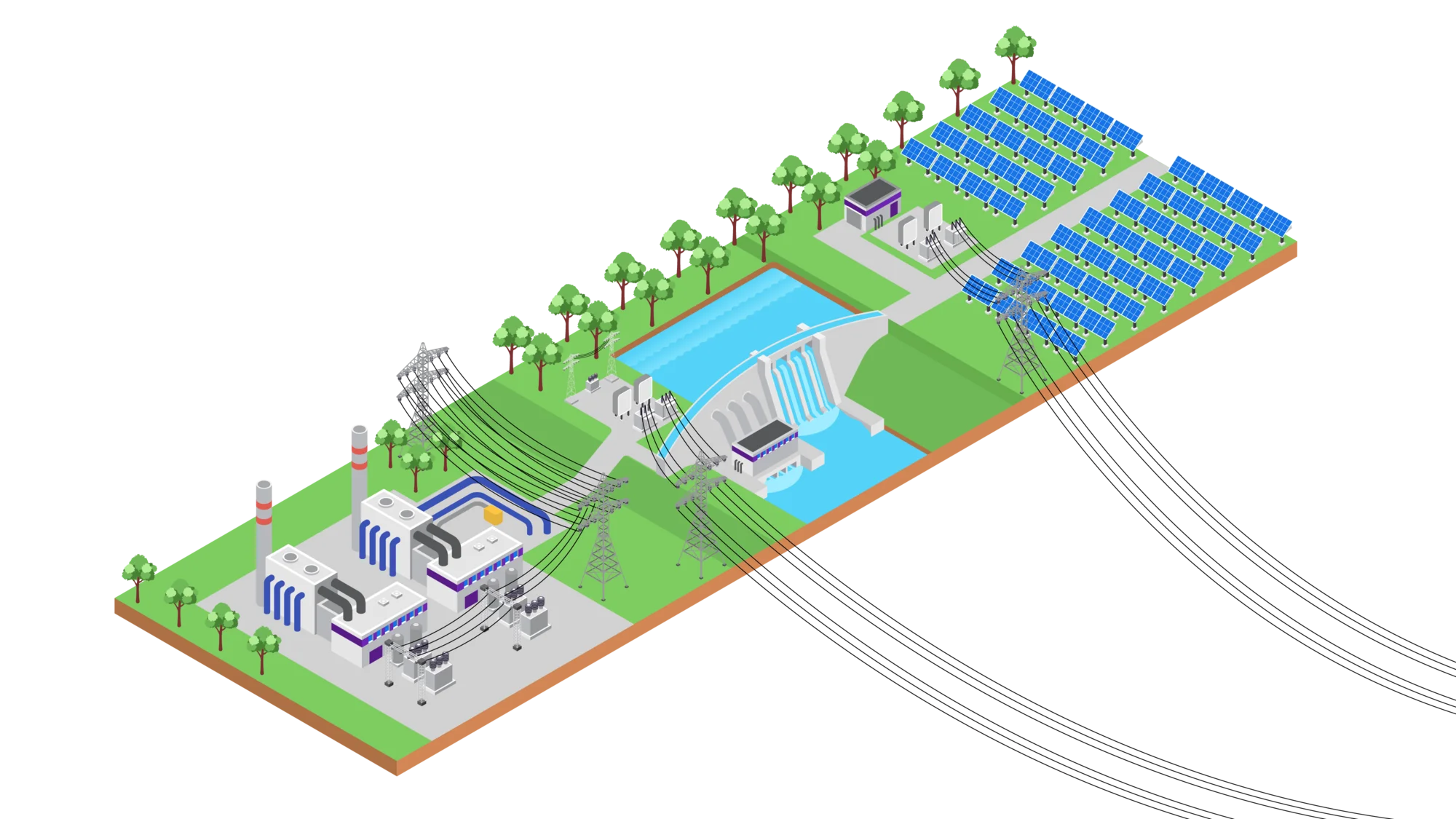 Power grid illustration