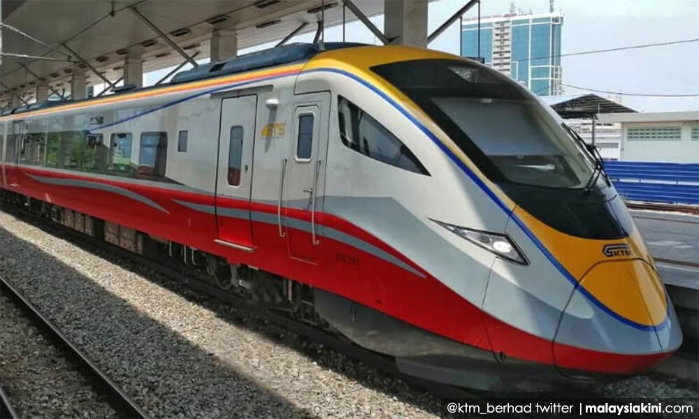 The new trains running on the Gemas-Johor Bahru Electrified Double Track