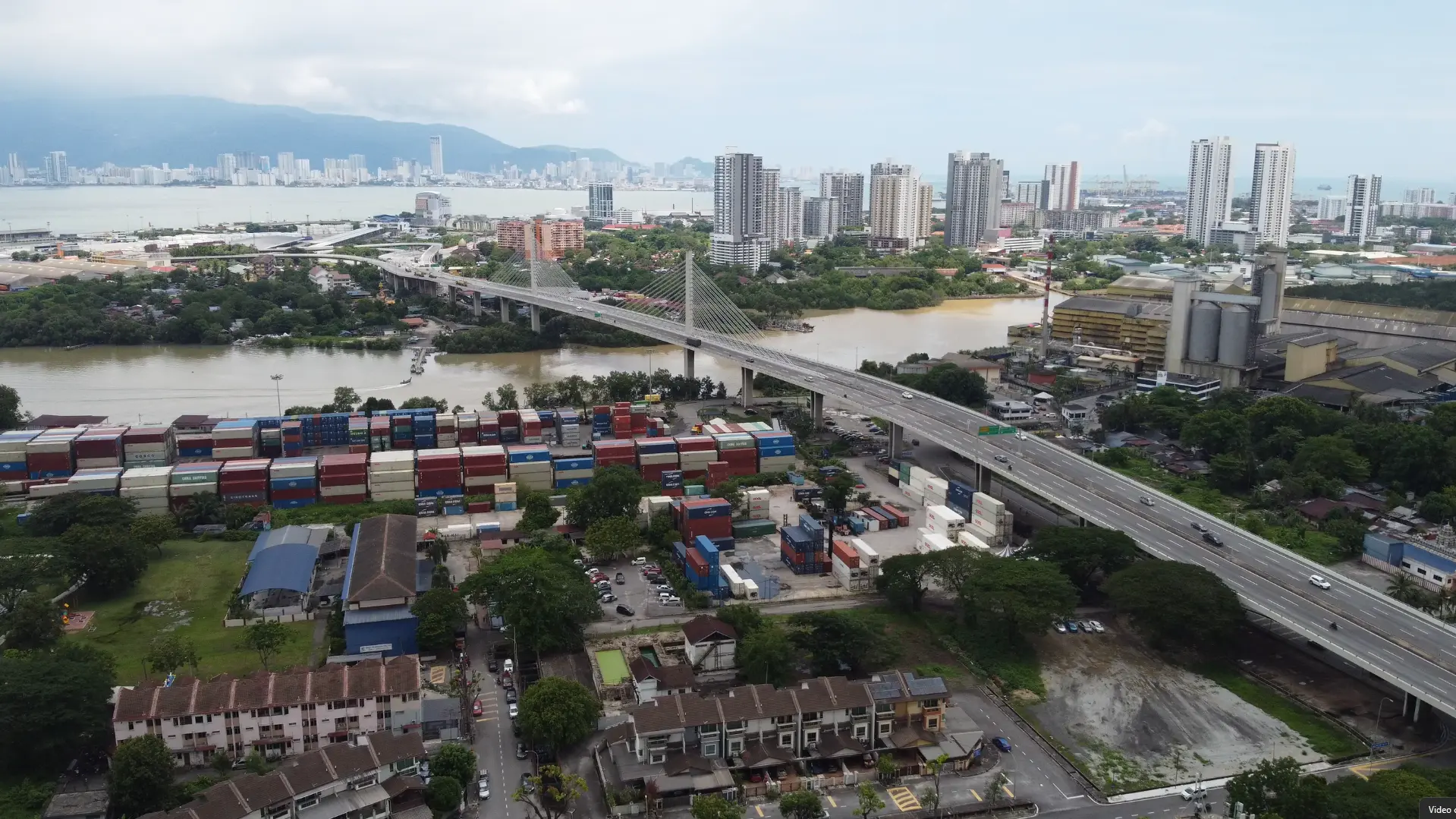 Aerial Photo of Butterworth on mainland Penang